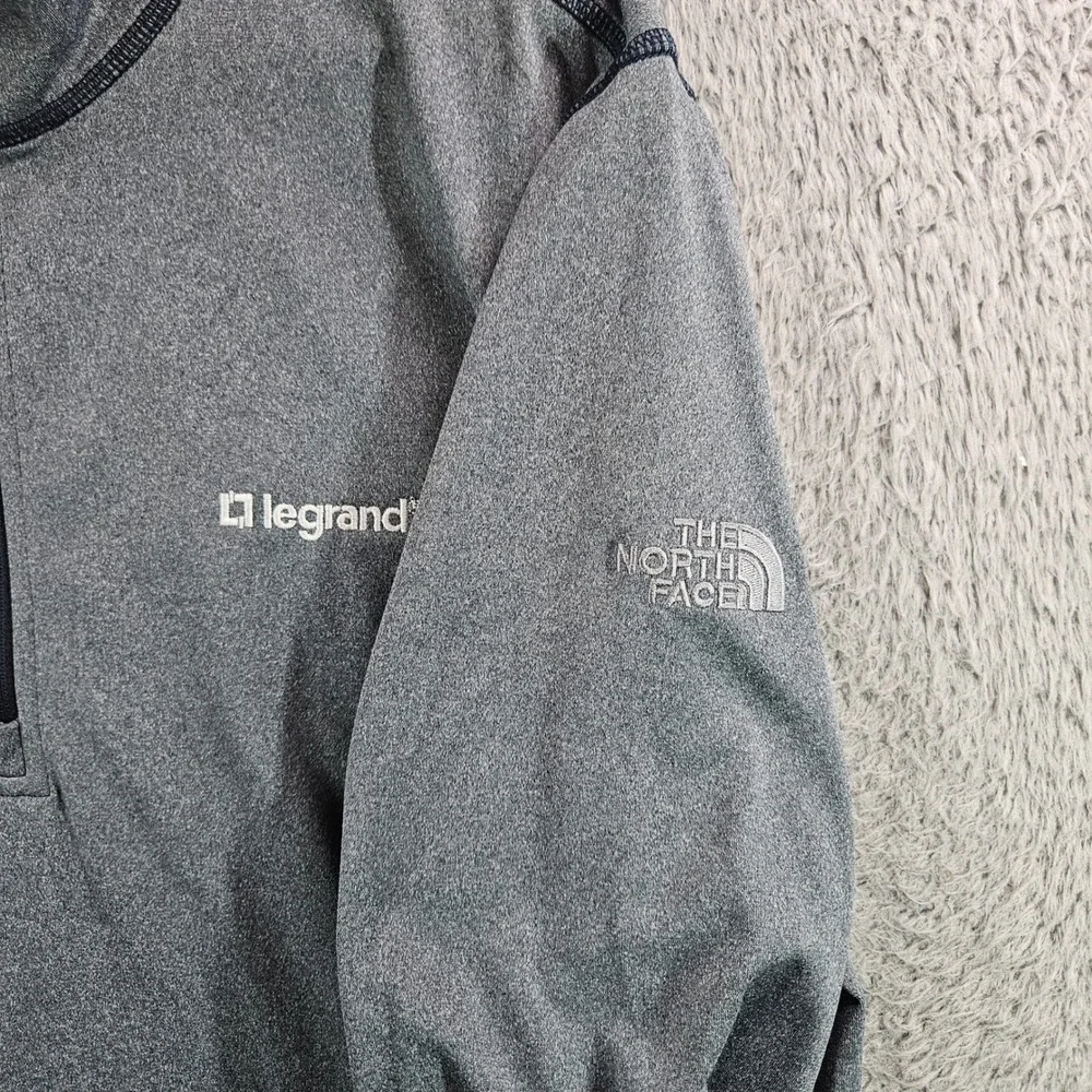 The North Face Mens Gray Legrand Quarter Zip Pullover Fleece Large L Activewear